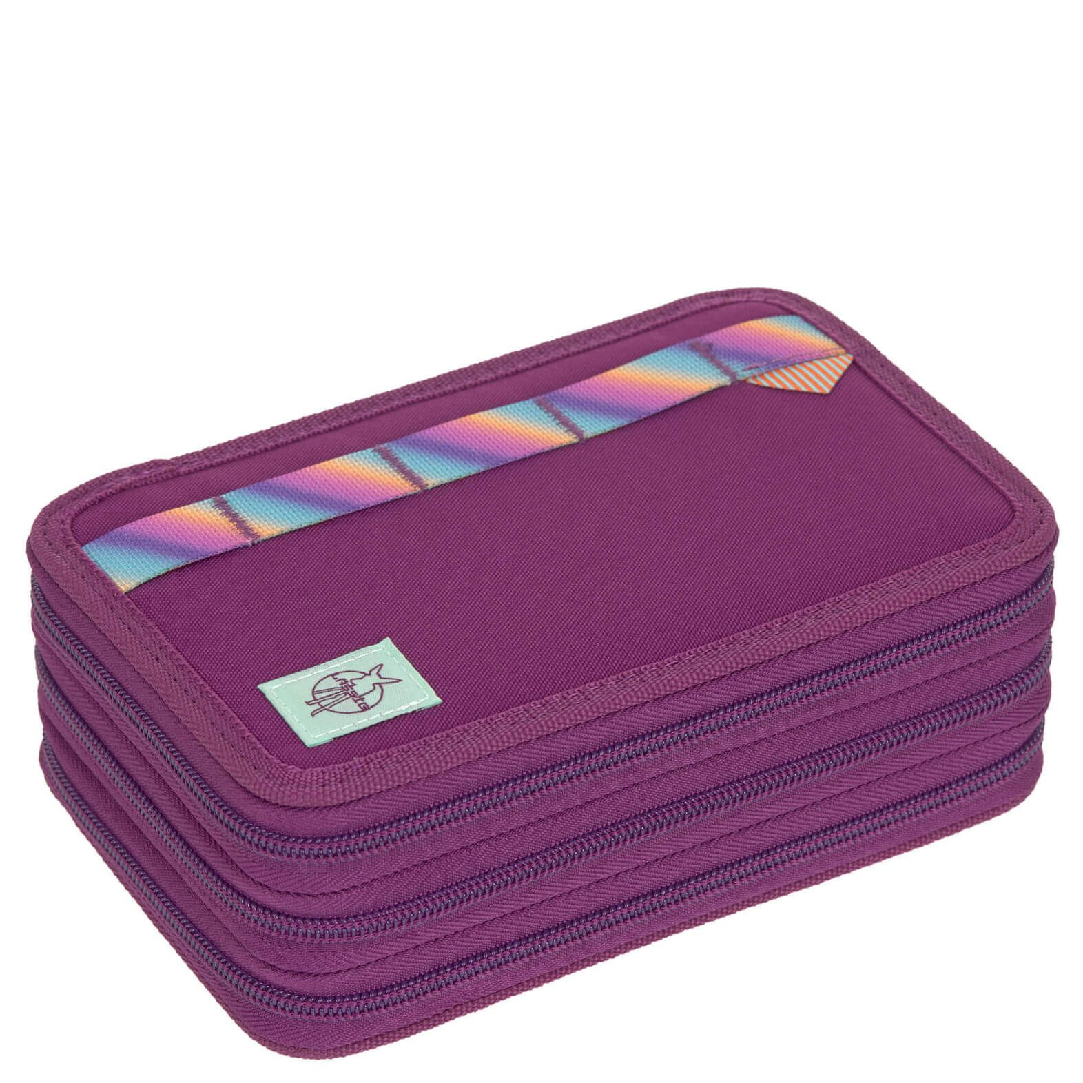 LÄSSIG Schulranzen School Triple Pencil Case - Mäppchen (Unique Lilac)