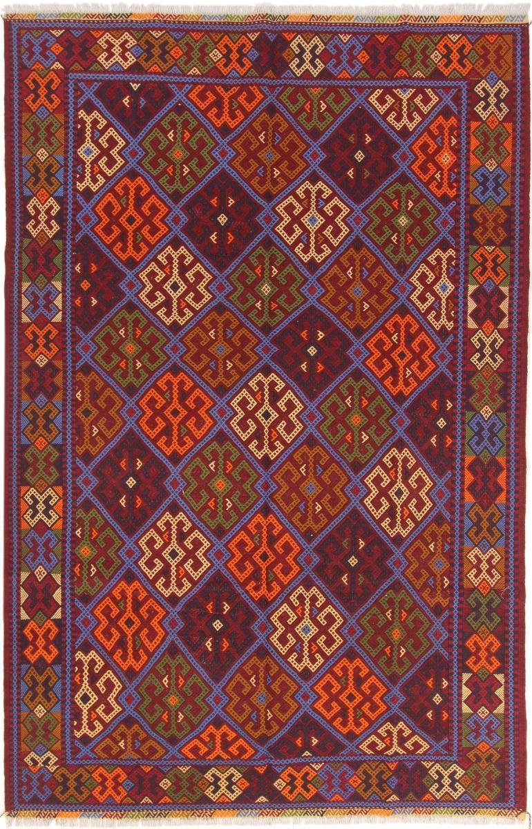 Orientteppich Kelim Afghan 205x311 Handgewebter Orientteppich, Nain Trading, rechteckig, Höhe: 3 mm