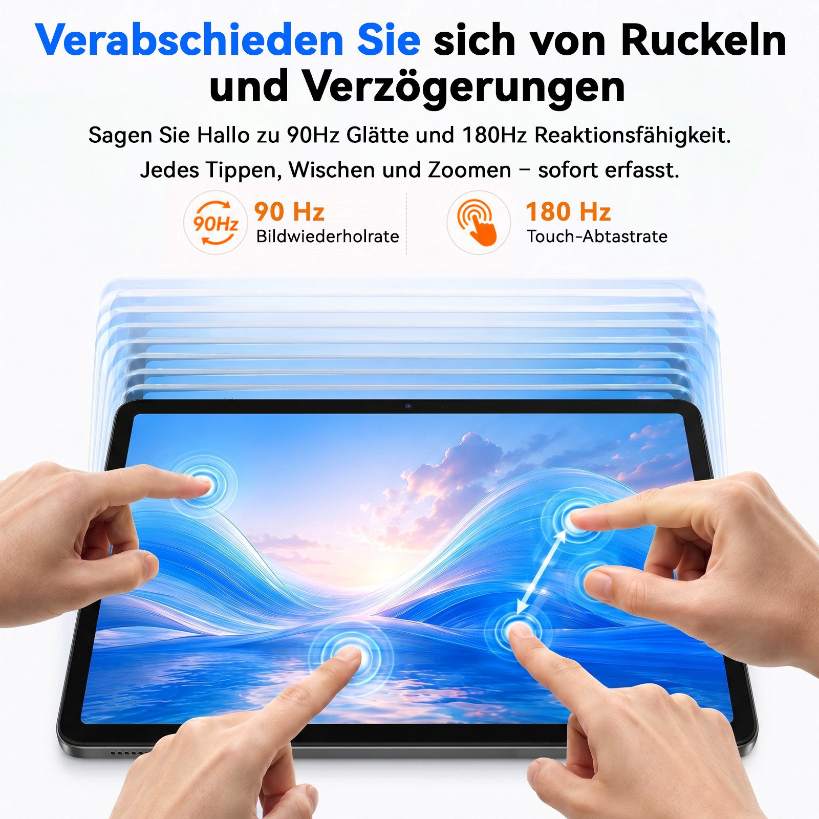 KINGRID 11" T70 WiFi Android 16 256GB 8000mAh mit Zubehör Tablet (11", 256 GB, Android 16, 90Hz, 8000mAh, octa-core, 32(8+24)GB, Gemini KI)