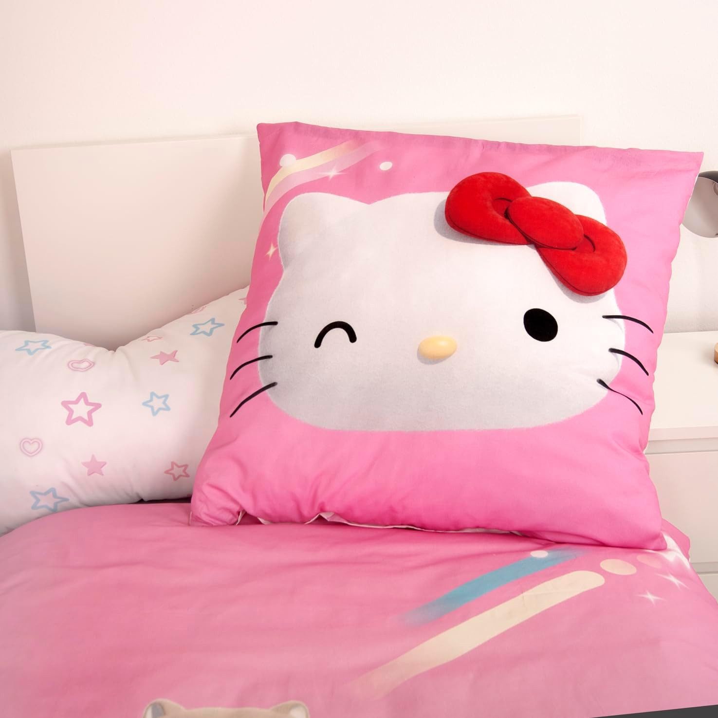 Herding Bettwäsche Hello Kitty - Wende-Bettwäsche-Set, 135x200 & 80x80, Baumwolle, 100% Baumwolle – Bild 4 von 5