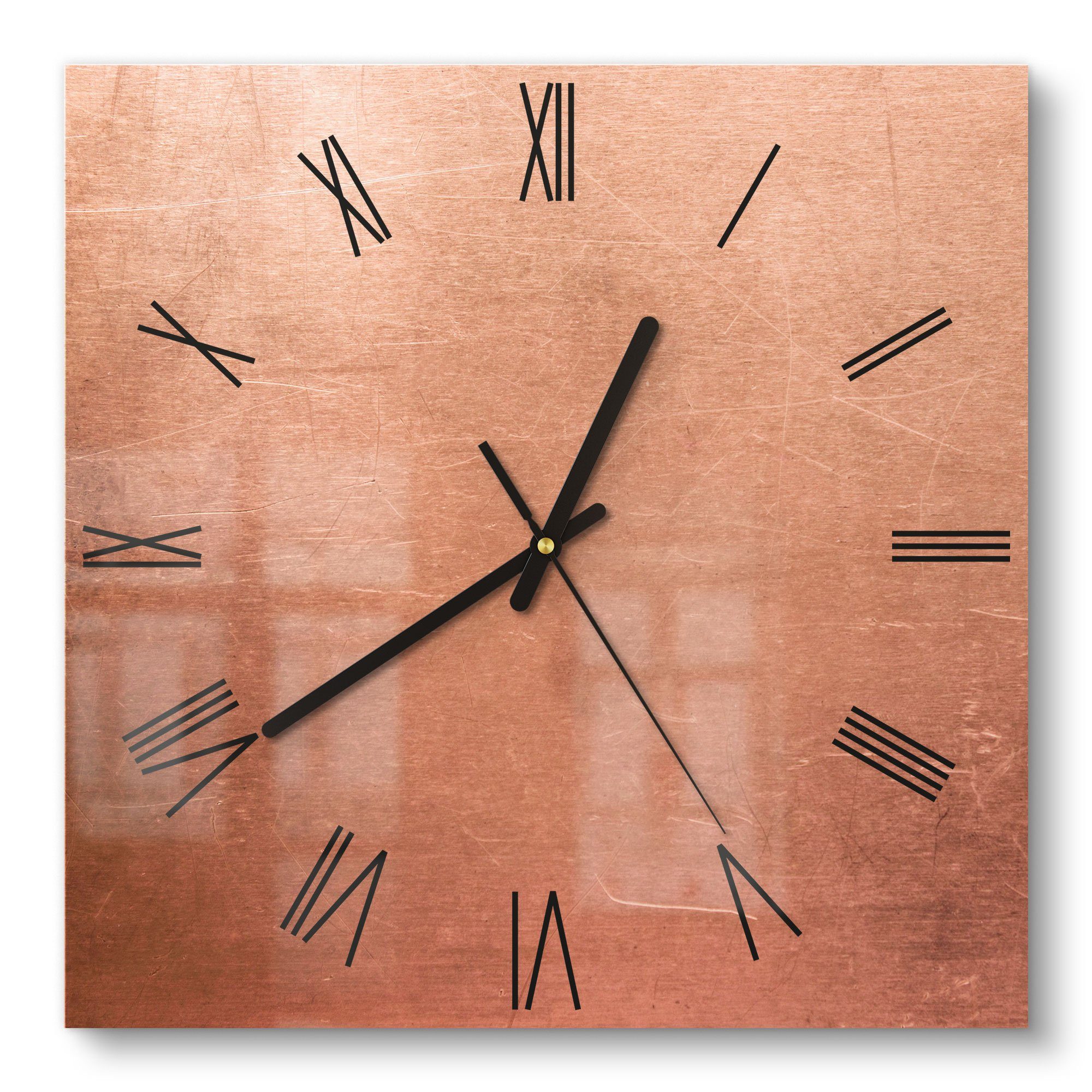 DEQORI Wanduhr 'Kupferplatte mit Kratzern' (Glas günstig online kaufen