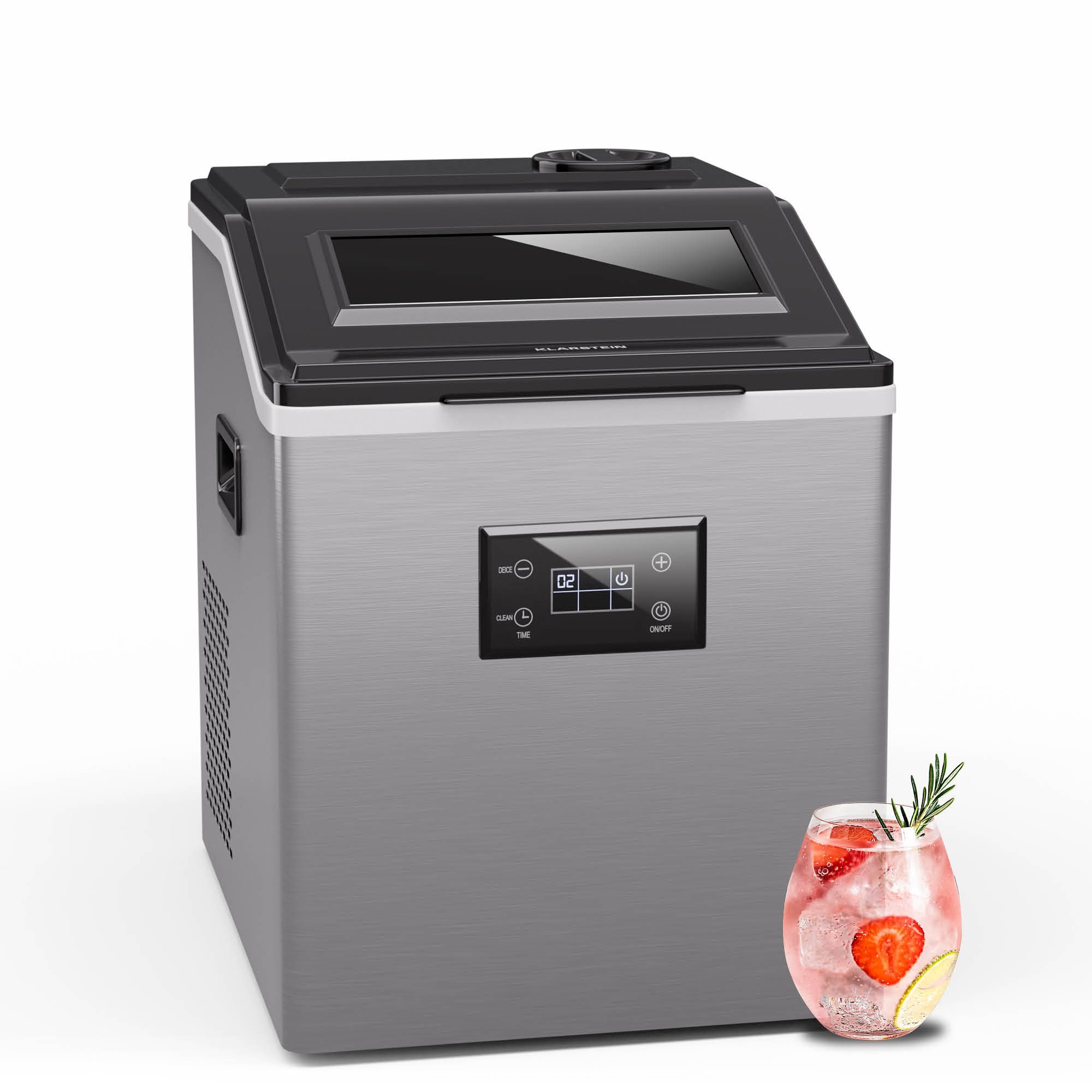 Klarstein Eiswürfelmaschine FrostMaster, Elektrischer Eiswürfelbereiter Eismachinen Wassertank 3 L
