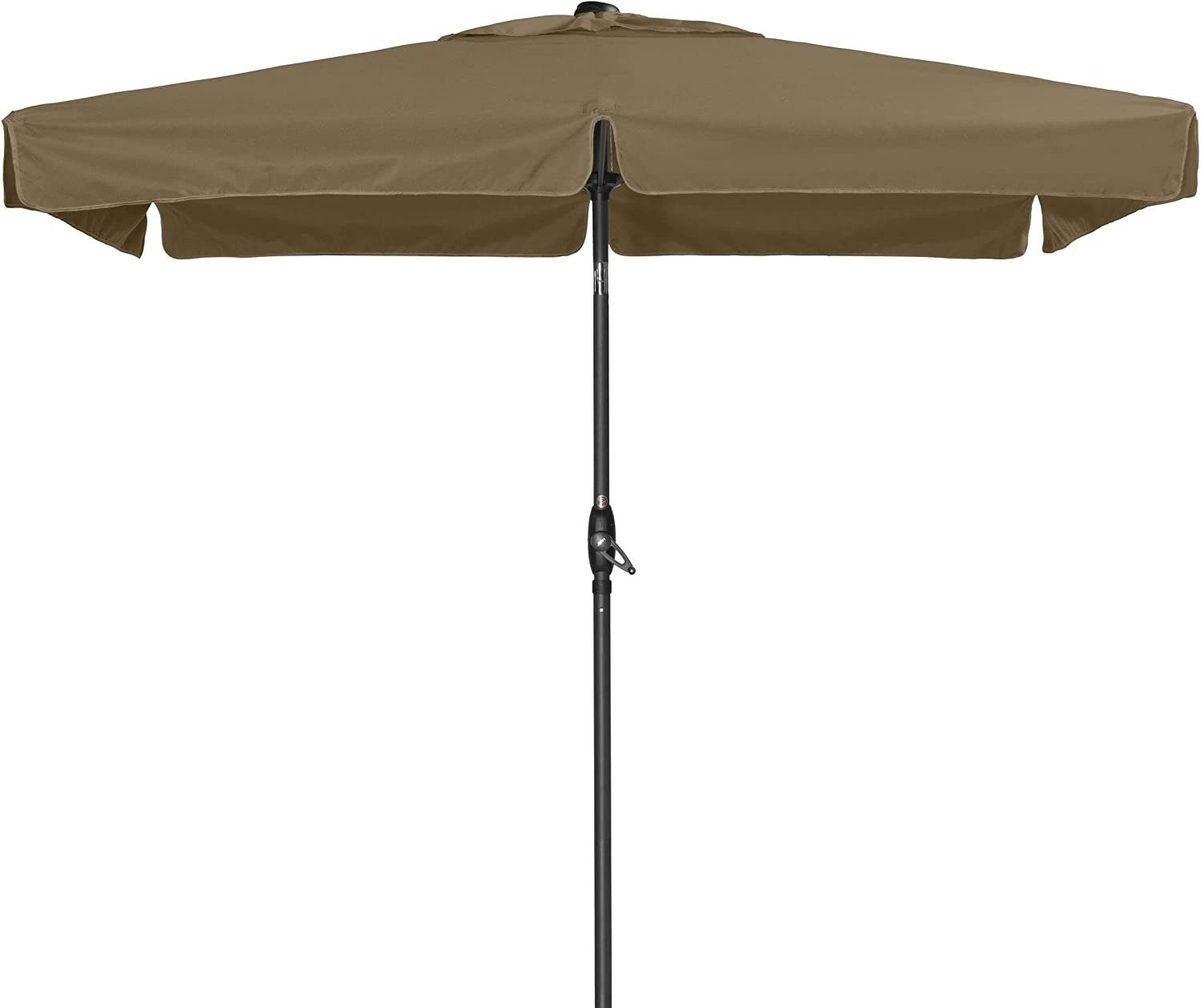 Derby Basic Lift NEO Sonnenschirm - Höhenverstellbar, 210x140 Cm, Anthrazit, Für Balkon & Garten