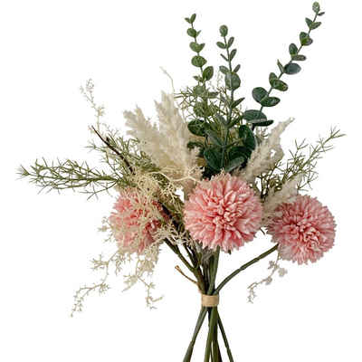 Kunstblume »Wiesenblumen Blumenstrauß gebunden 1 Stk 37 cm rosa« Wiesenblumen, matches21 HOME & HOBBY, Höhe 37 cm, Indoor