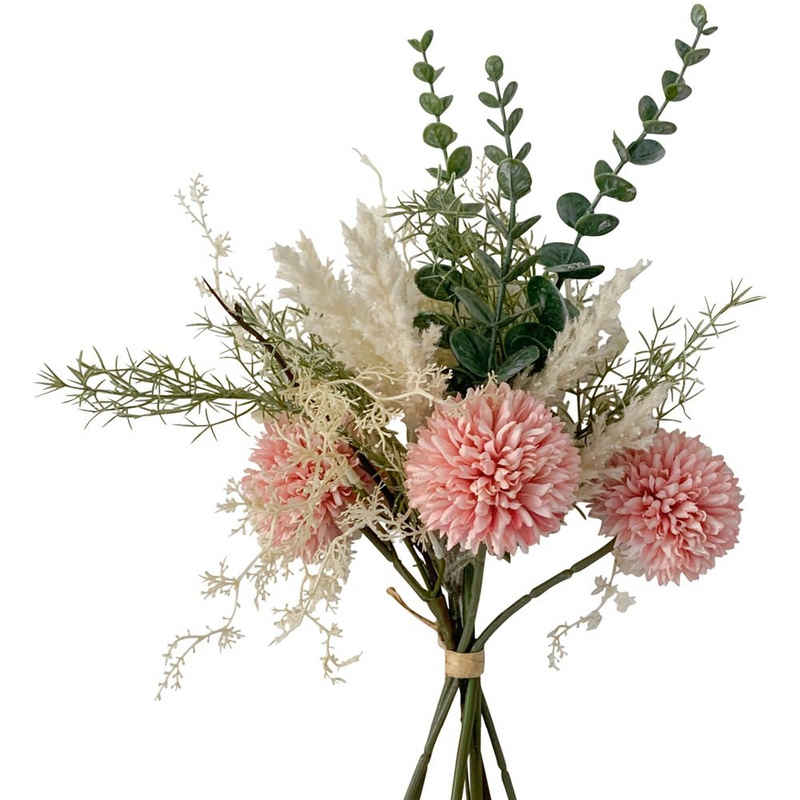 Kunstblume Wiesenblumen Blumenstrauß gebunden 1 Stk 37 cm rosa Wiesenblumen, matches21 HOME & HOBBY, Höhe 37 cm, Indoor