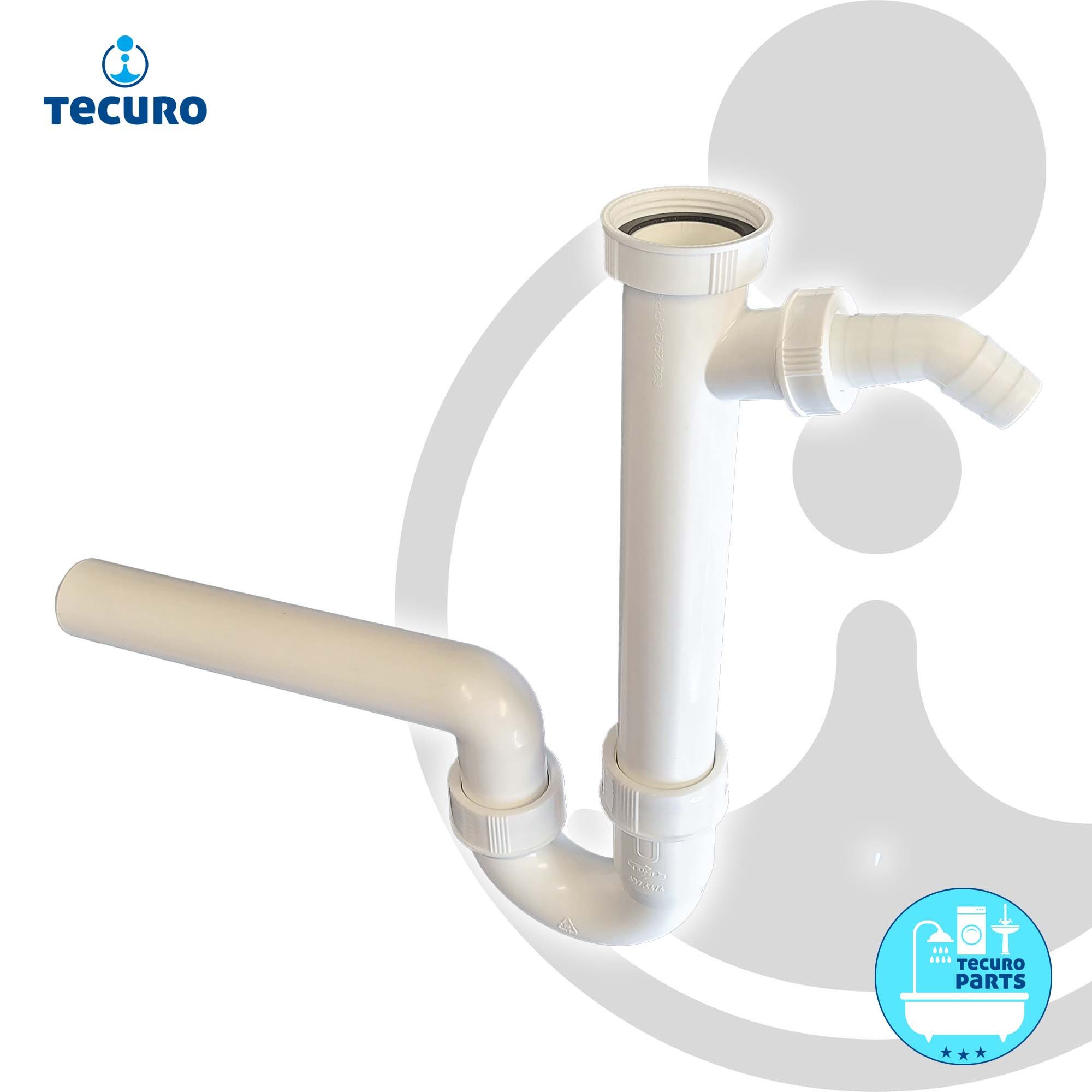 tecuro Siphon Ablaufgarnitur Siphon mit Geräteanschluss, günstig online kaufen