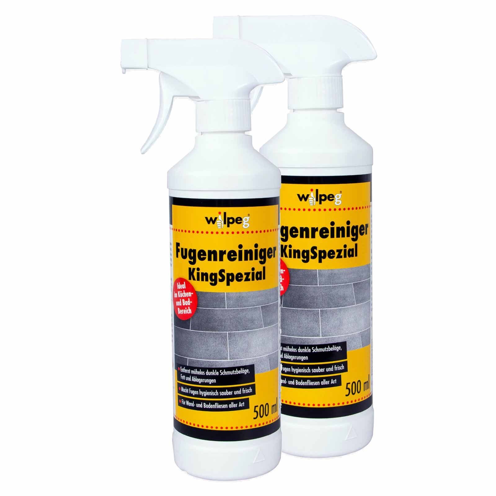 wilpeg® Fugenreiniger x 500ml KingSpezial - Fugenreinigungsmittel, Fugenspray Fussbodenreiniger