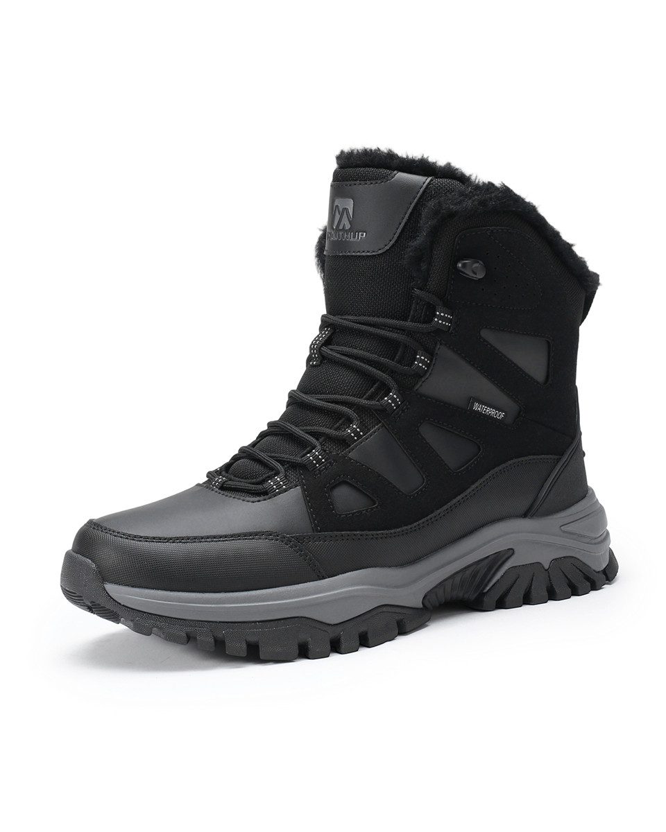 YOUTHUP Herren High-Top Winter gefütterter Wanderschuh Outdoor Winterboots wasserdicht & wärmend