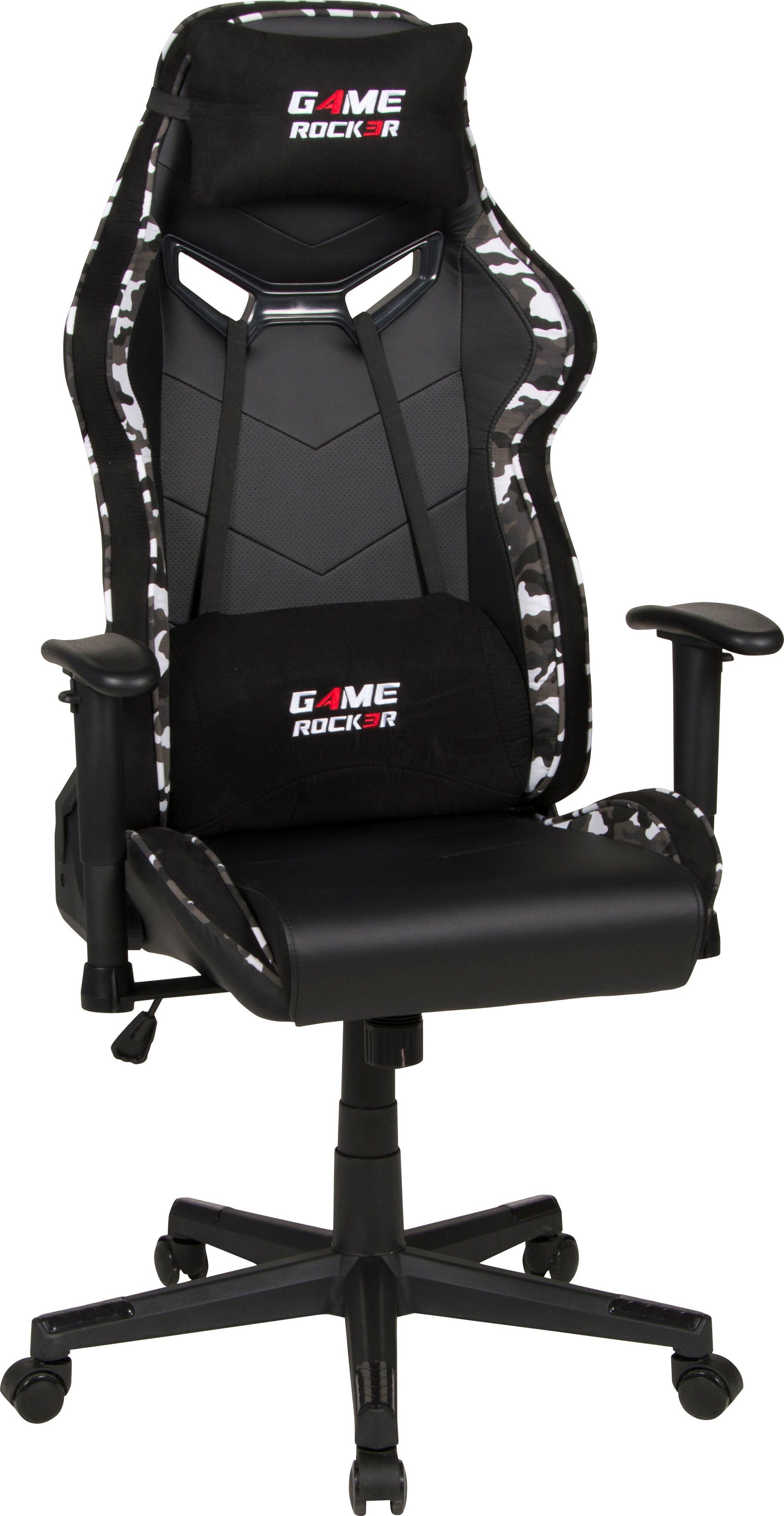 Duo Collection Chefsessel Game-Rocker G-30, Gaming Chair in Camouflage Optik schwarz/camouflage grau