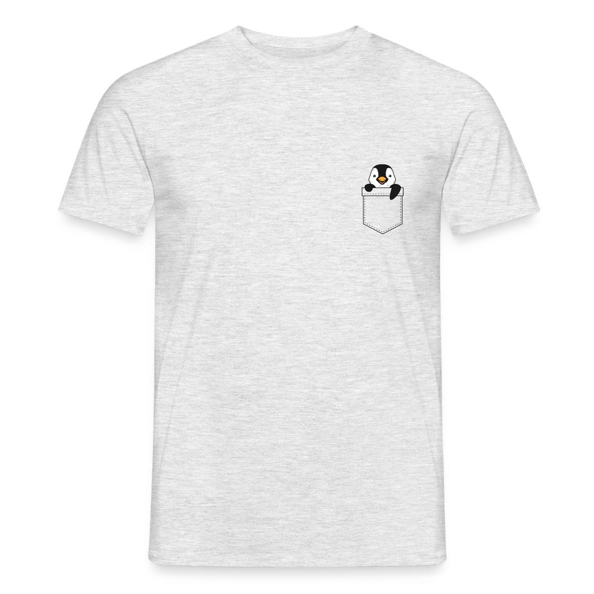 Spreadshirt T-Shirt Pinguin in Brusttasche Männer T-Shirt (1-tlg)