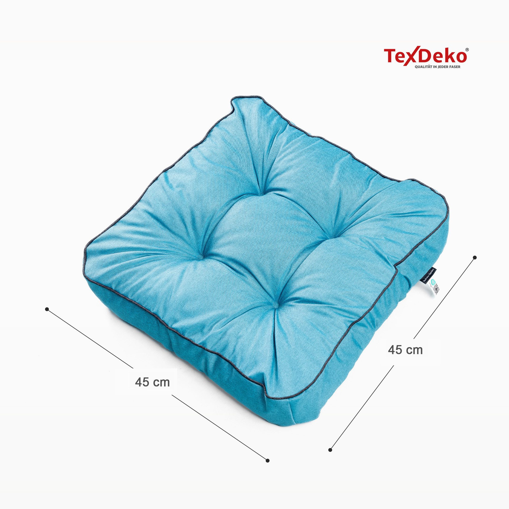 TexDeko Stuhlkissen Loungekissen 2-tlg. Set Gartenpolster für Rattanmöbel, günstig online kaufen