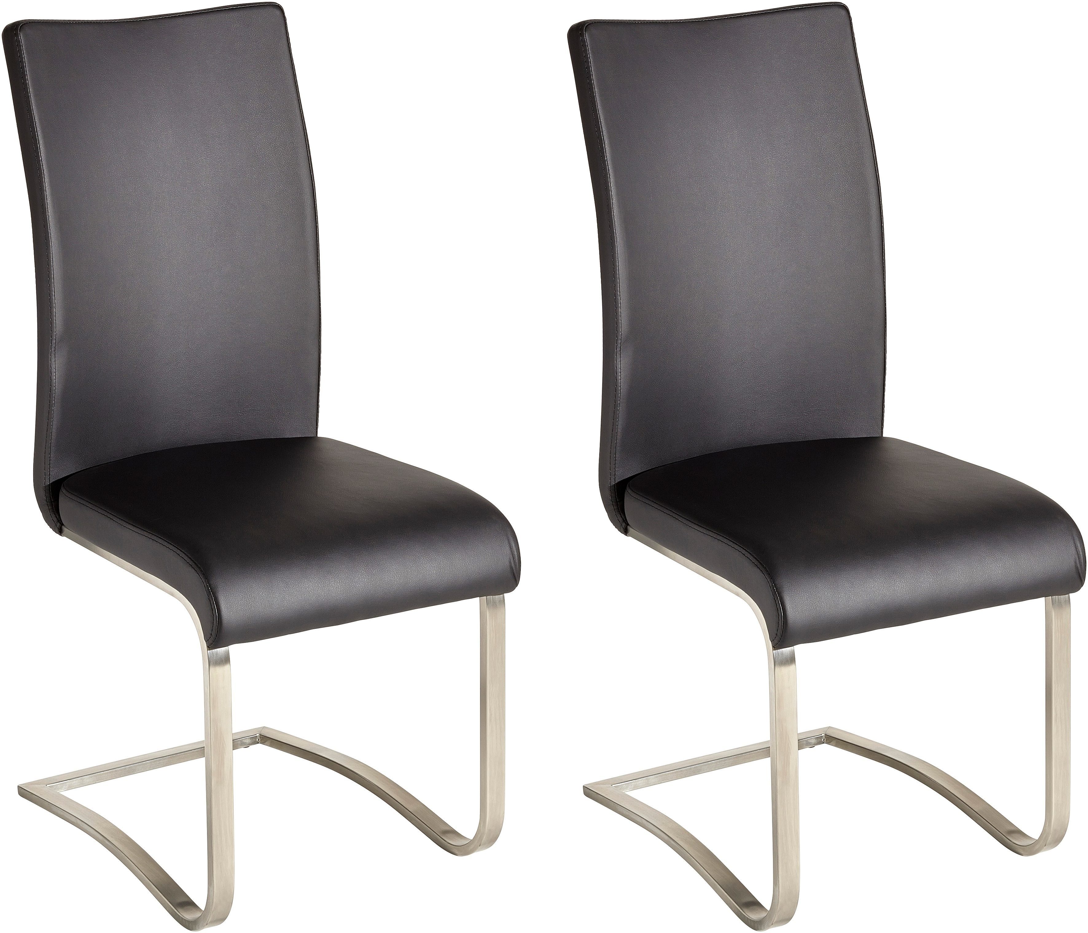 MCA furniture Freischwinger Arco (Set, 2 St), 2er-, 4er-, 6er-Set, Stuhl belastbar bis 130 Kg schwarrz | schwarrz | Freischwinger