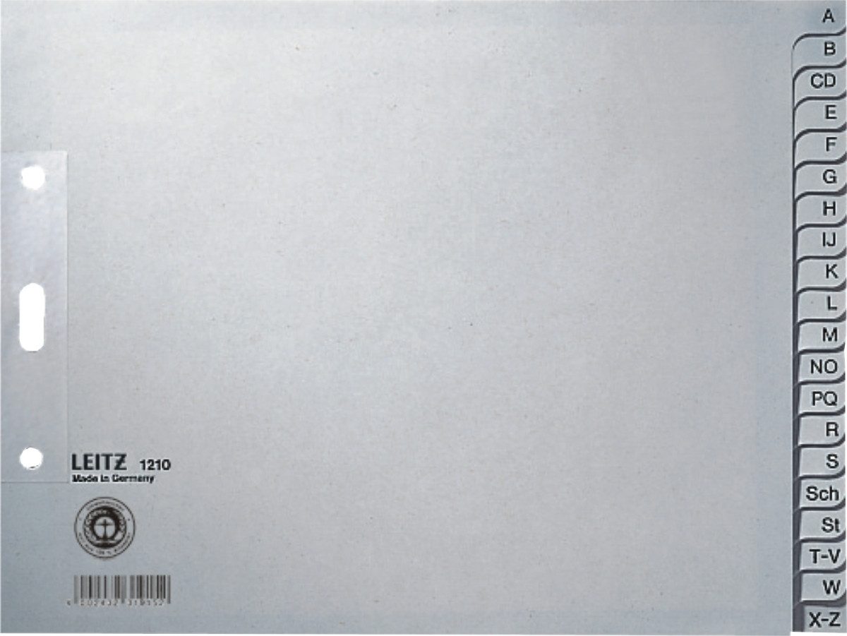 LEITZ Aktenordner Register A4 A-Z 100g/qm grau