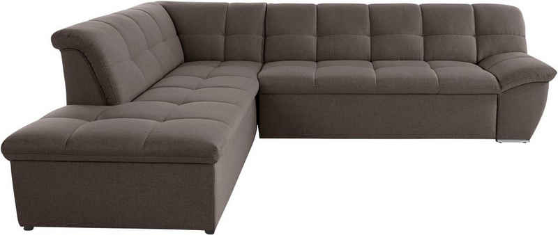 DOMO collection Ecksofa Lagoa L-Form, wahlweise mit Bettfunktion, frei im Raum stellbar, große Farbvielfalt