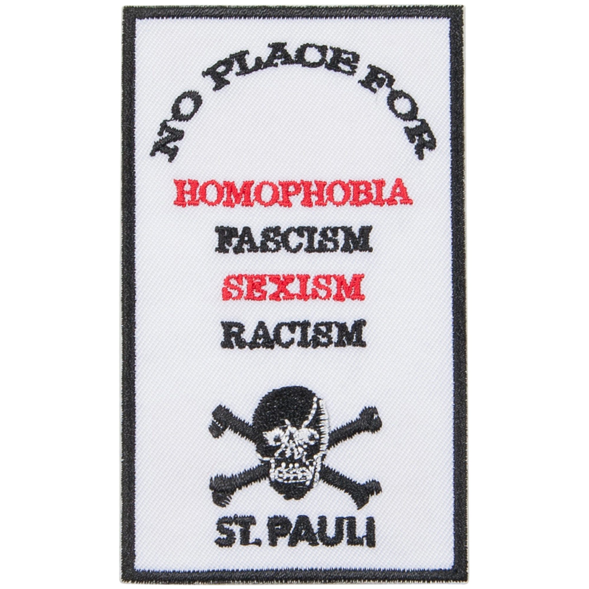 FC St. Pauli Aufnäher FC St. Pauli - Aufnäher No Place For - weiß, Baumwolle