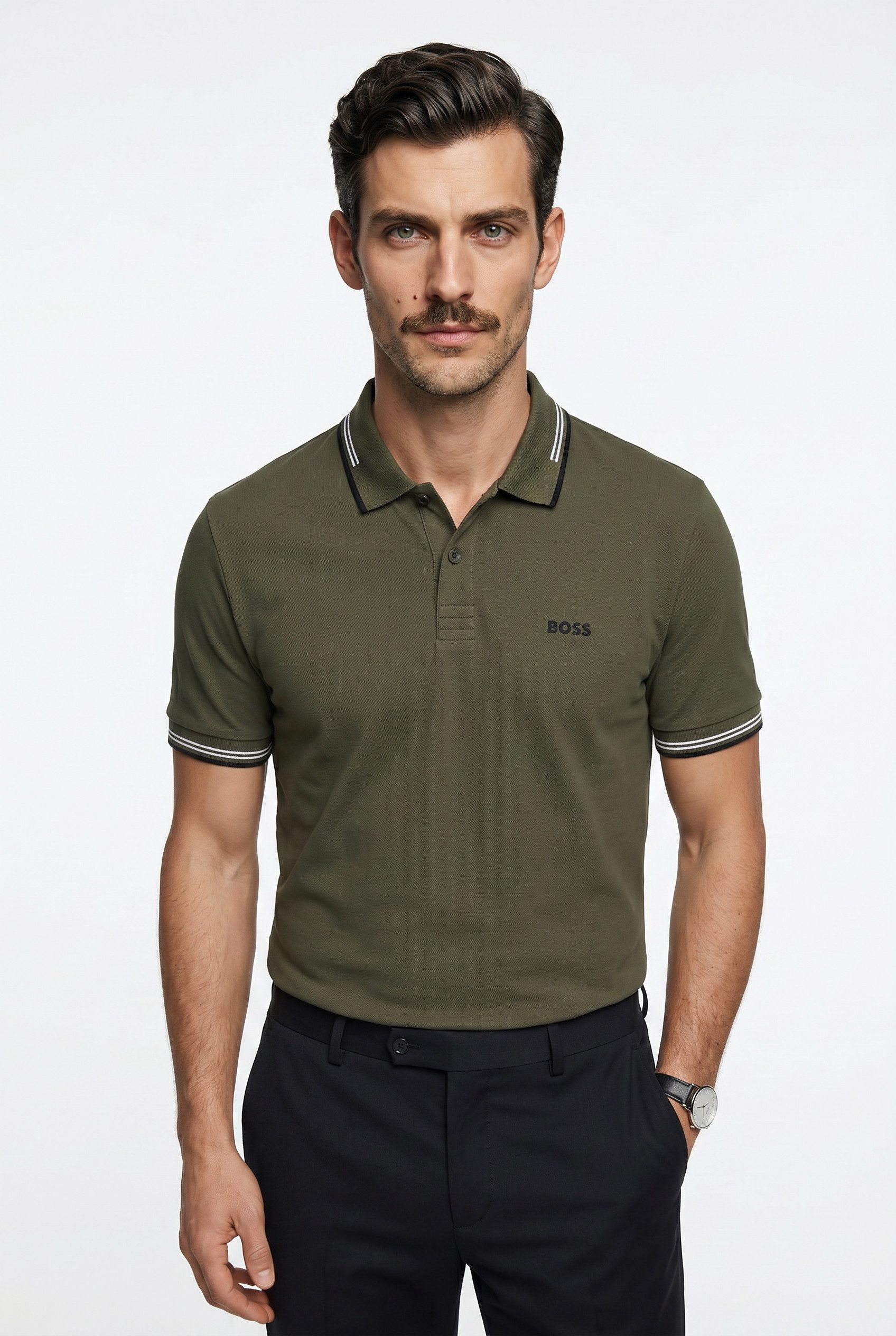 BOSS GREEN Poloshirt Paul Slim Fit Stretch-Baumwoll-Pique mit Polokragen