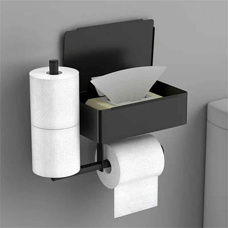 RefinedFlare Papiertuchbox Aufbewahrungsbox Taschentuchbox (1 St., Wandmontierter Toilettenpapierkasten aus Edelstahl), langlebiger, selbstklebender Papierhandtuchspender