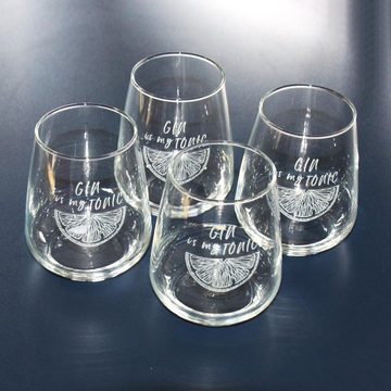 440s Gläser-Set Selbrae House 4er Set Gin Gläser Gin is my Tonic je ca 430 ml, Glas