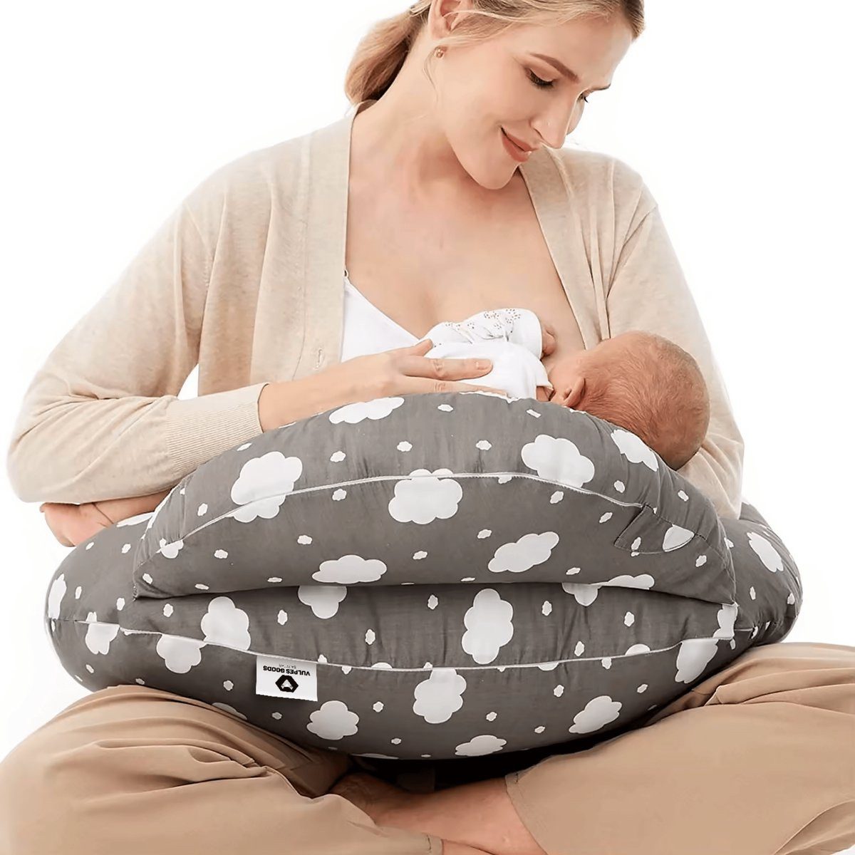 Vulpes Goods Stillkissen BabyCare, anpassbar mit waschbarem Baumwollbezug