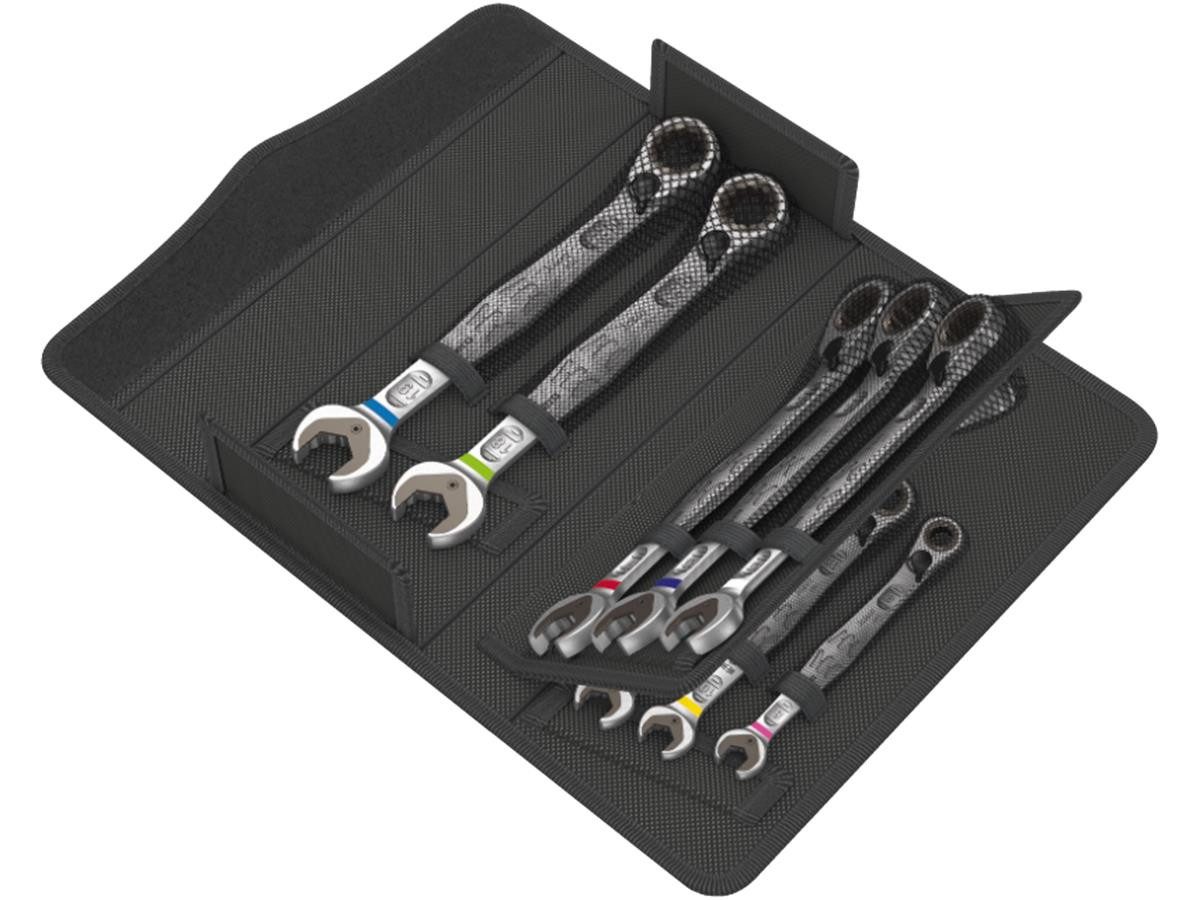 Wera Ratschenringschlüssel 6001 Joker Switch 11 Set 1 (11-tlg. Set), Hochwertiger Ringratschen-Maulschlüssel-Satz