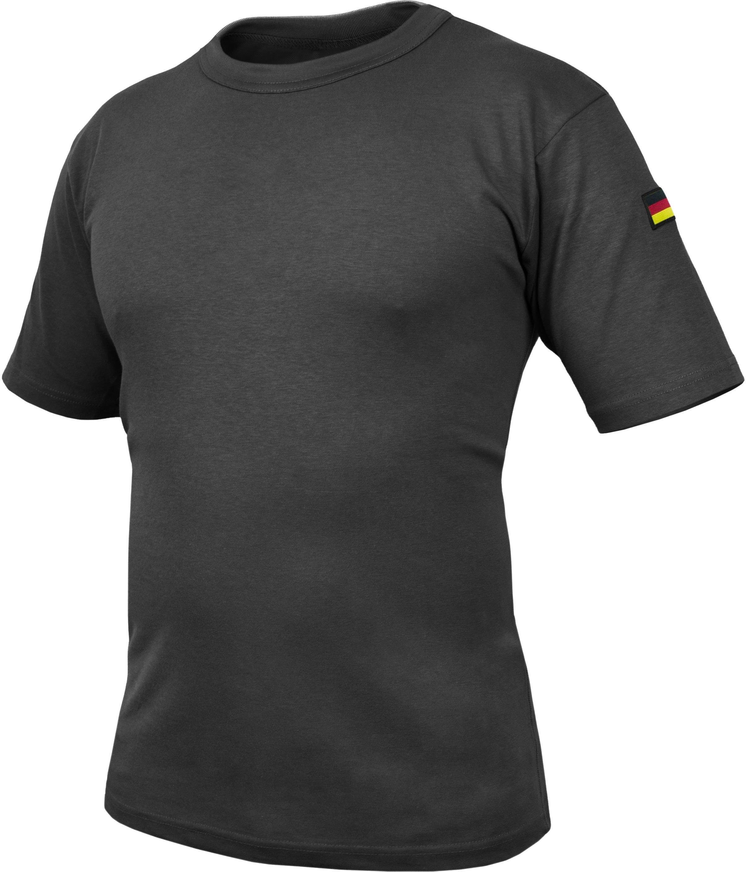 Tropen normani Tropenhemd Bundeswehr Shirt Kurzarm mit Herren Schwarz Tactical Deutschlandfahnen Unterhemd „Macapá“ Funktionsshirt BW Tactical T-Shirt