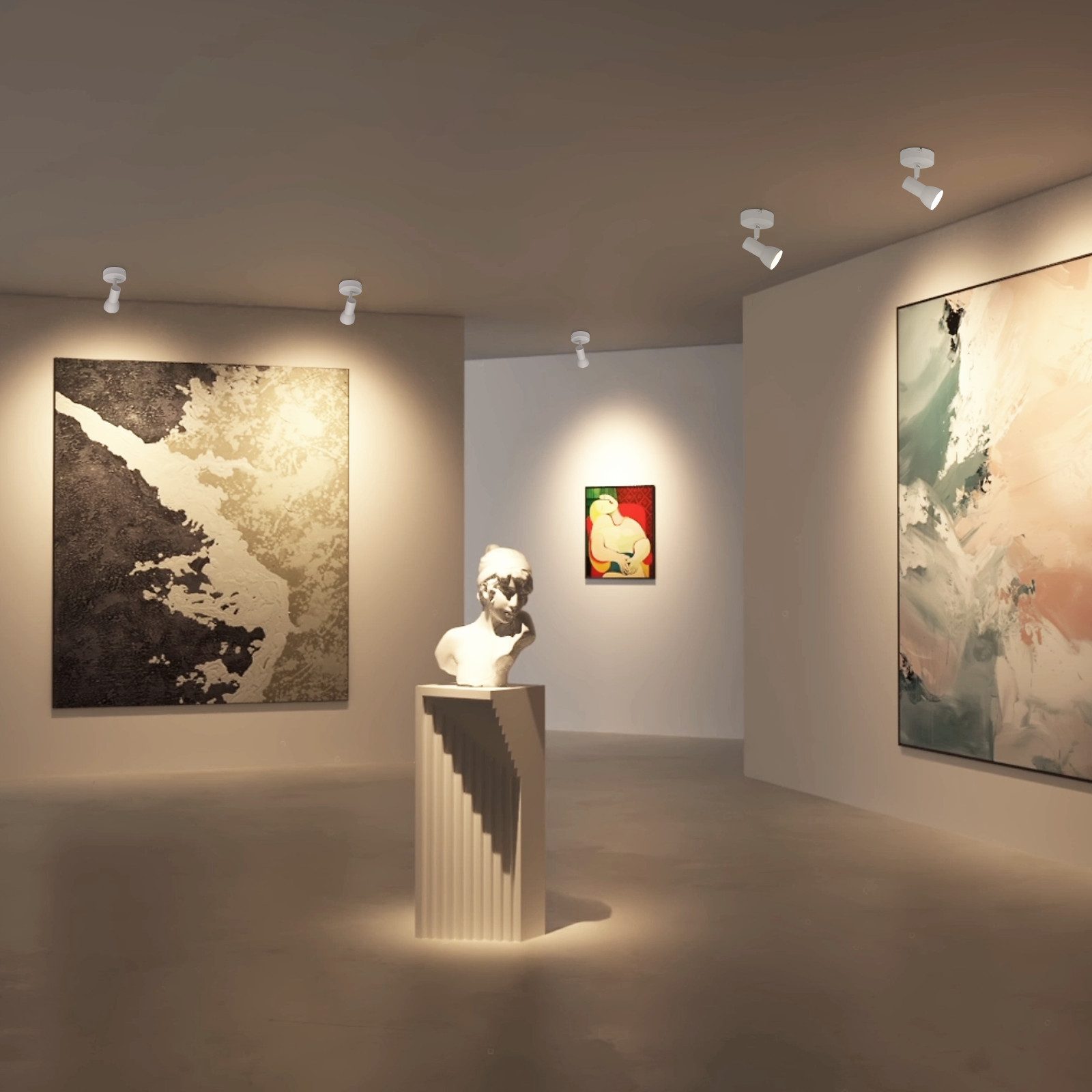 Nettlife Deckenstrahler Deckenstrahler 1/2/3 Flammig Schwarz GU10, Schwenkbar 350°, LED wechselbar, Deckenspots für Schlafzimmer Wohnzimmer Küche