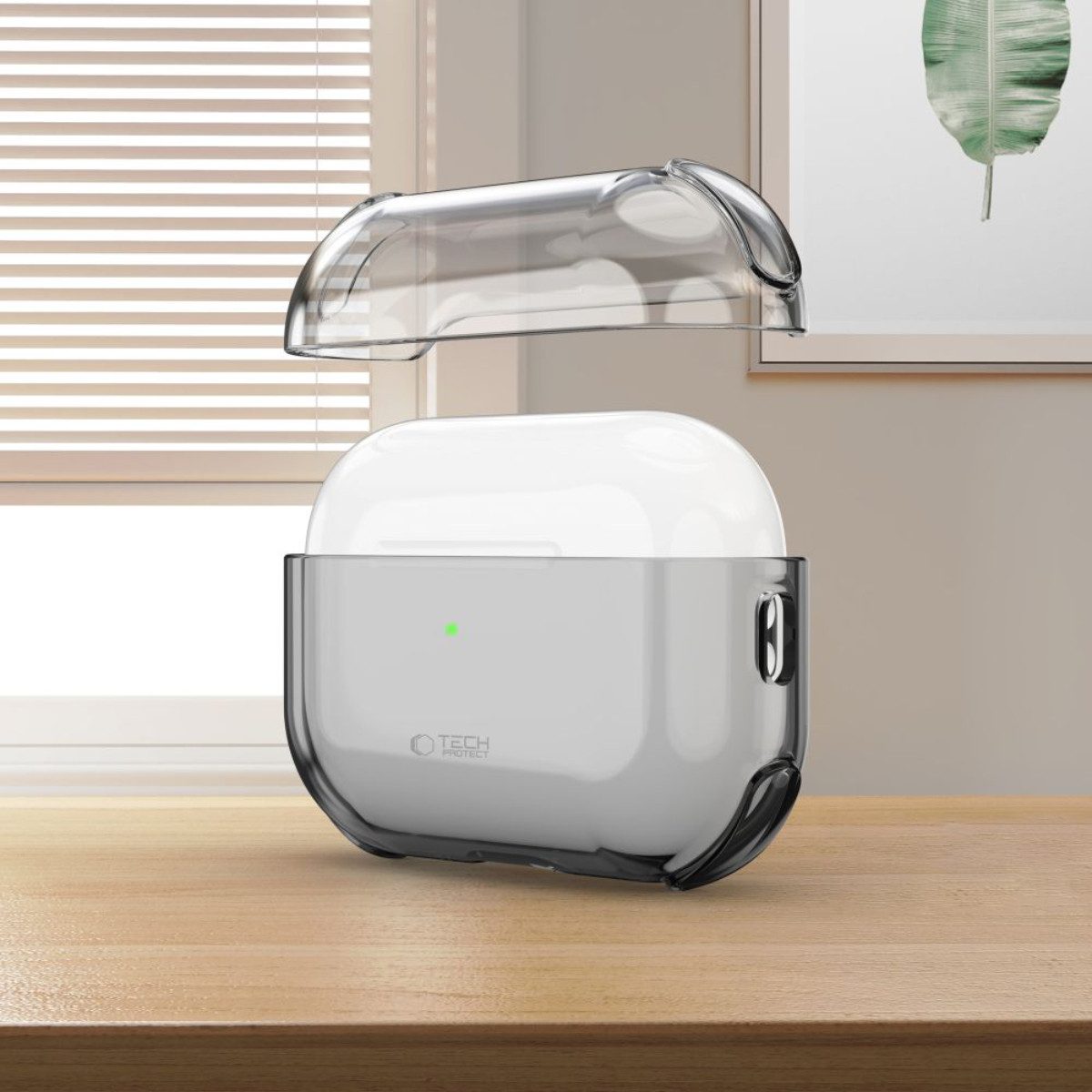 TECH PROTECT Kopfhörer-Schutzhülle Boucne für AirPods Pro 3, Ultradünne Schutzhülle mit Stoßschutz und Schlüsselanhänger – Bild 3 von 5