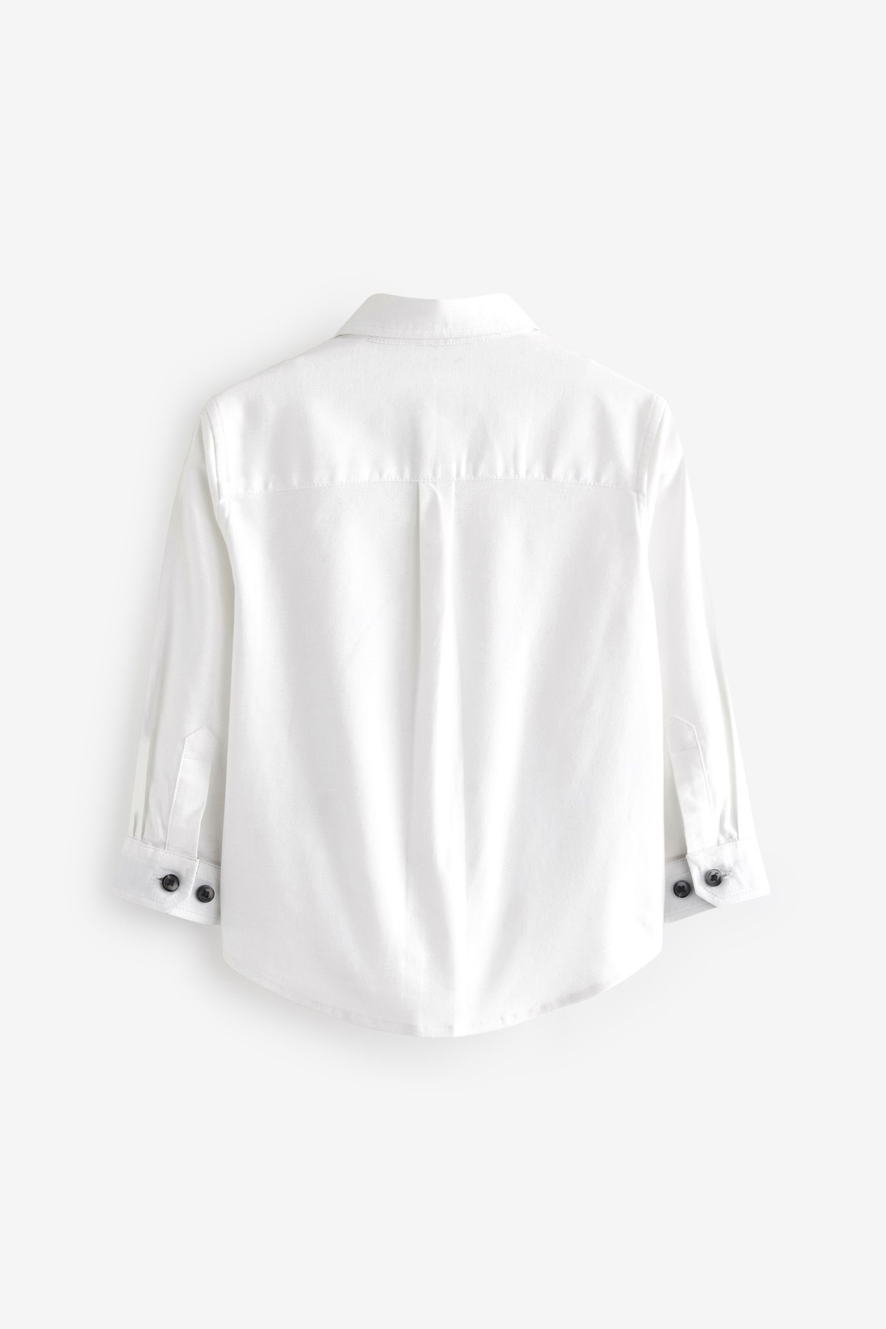 Next Jeanshemd Langärmeliges Besätzen Oxfordhemd (1-tlg) mit White