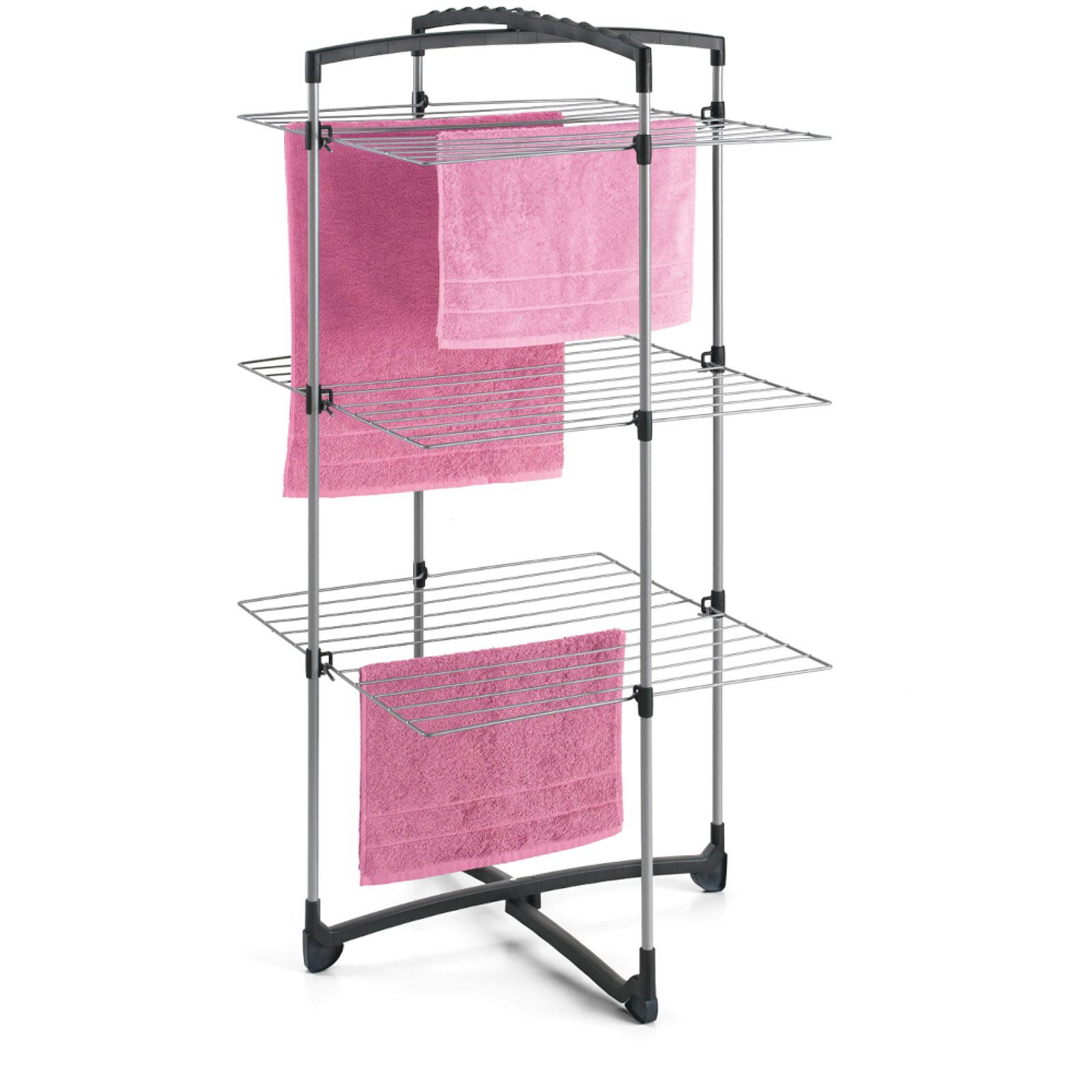 Metaltex Wäscheständer Turmwäschetrockner Fortino 25 m METALTEX silber klappbar 64x69x134 cm