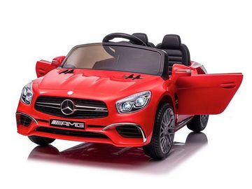 TPFLiving Elektro-Kinderauto Mercedes SL 65 AMG mit Fernbedienung - 2 x 12 Volt - 7Ah-Akku, Belastbarkeit 30 kg, Kinderfahrzeug mit Soft-Start und Bremsautomatik - Farbe: rot