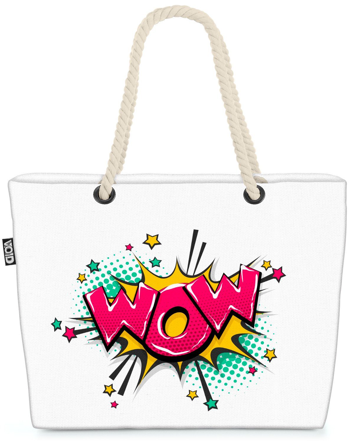 VOID Strandtasche (1-tlg), WOW Pop Art Comic WOW Pop Art Comic Anime Logo Schrift Zeichentrick b