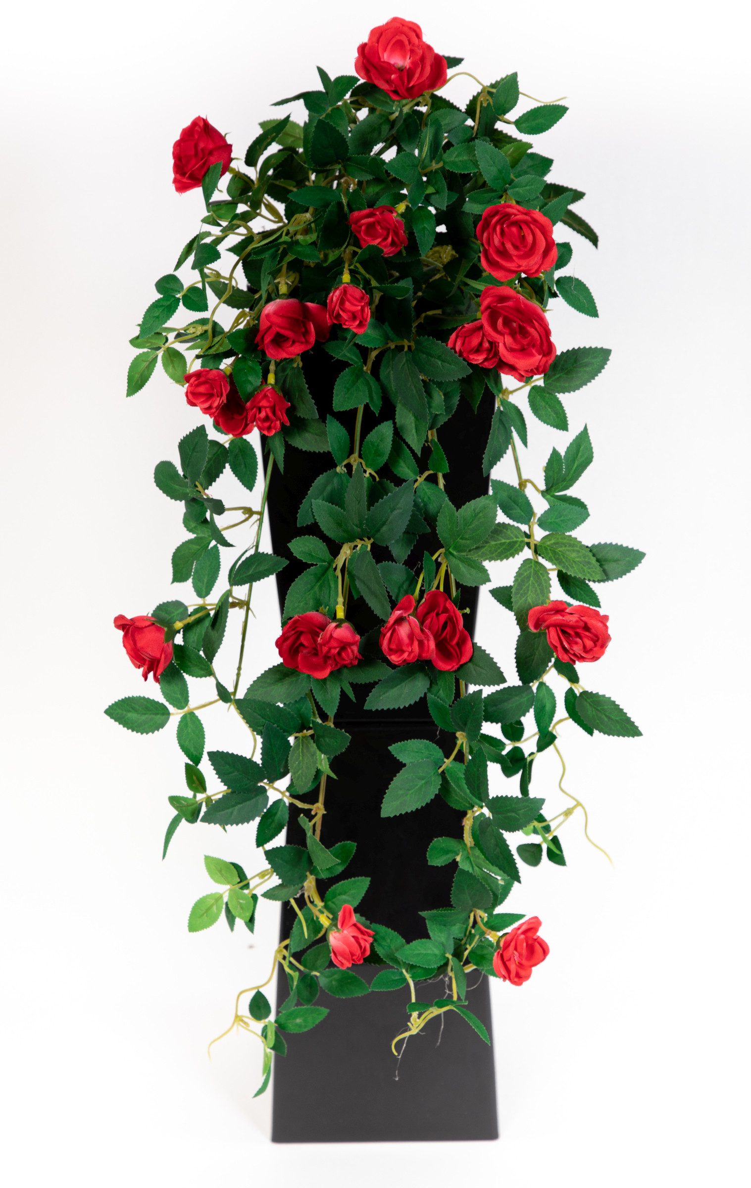 Kunstranke Rosenranke 62cm ZF Kunstpflanzen Kunstblumen künstliche Blumen Rosen, Seidenblumen Roß, Höhe 62 cm, Rot