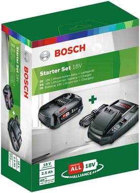 Bosch Home & Garden Starter-Set 18 V (2,5 Ah + AL 1830 CV) Akku Starter-Set, mit Ladegerät