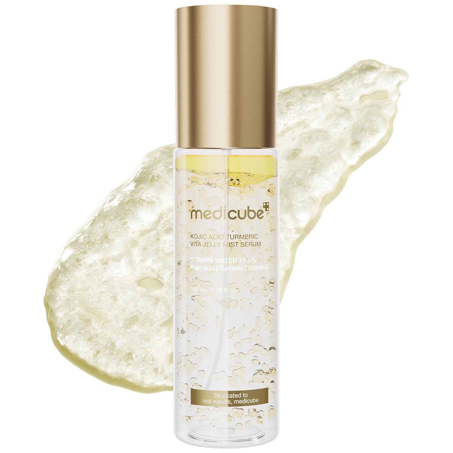 Medicube Tagescreme Kojic Acid Turmeric Vita Jelly Mist Serum 100 ml, K-Beauty Erfrischt, hellt sichtbar auf und sorgt für, strahlenden Vitamin-C-Glow