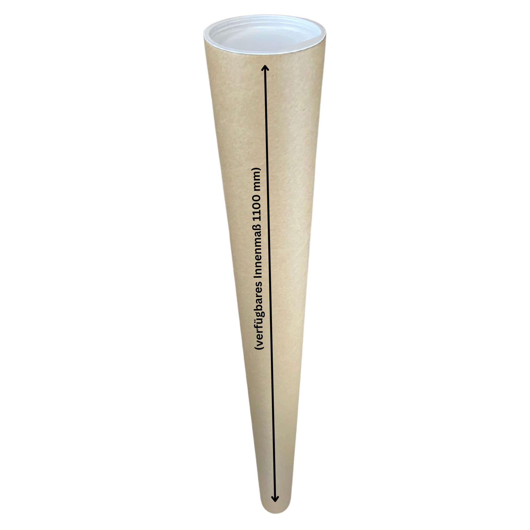Packen24 GmbH Versandkarton Versandhülsen 1120 x 75 x 2 mm braun Posterversand Papprolle – Bild 2 von 3