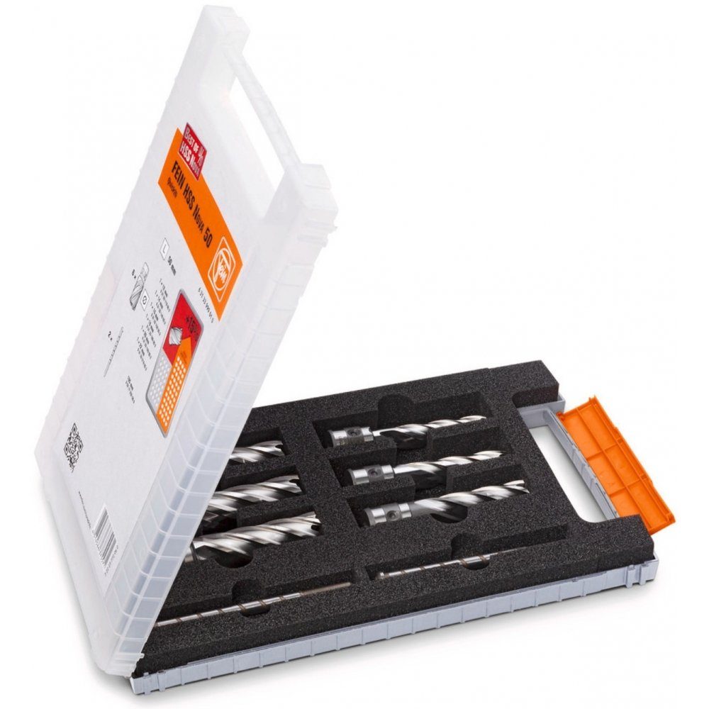 Bohrersatz Best of 50 mm HSS 3/4 Zoll Weldon 6-teilig Kernbohrer-Set silber