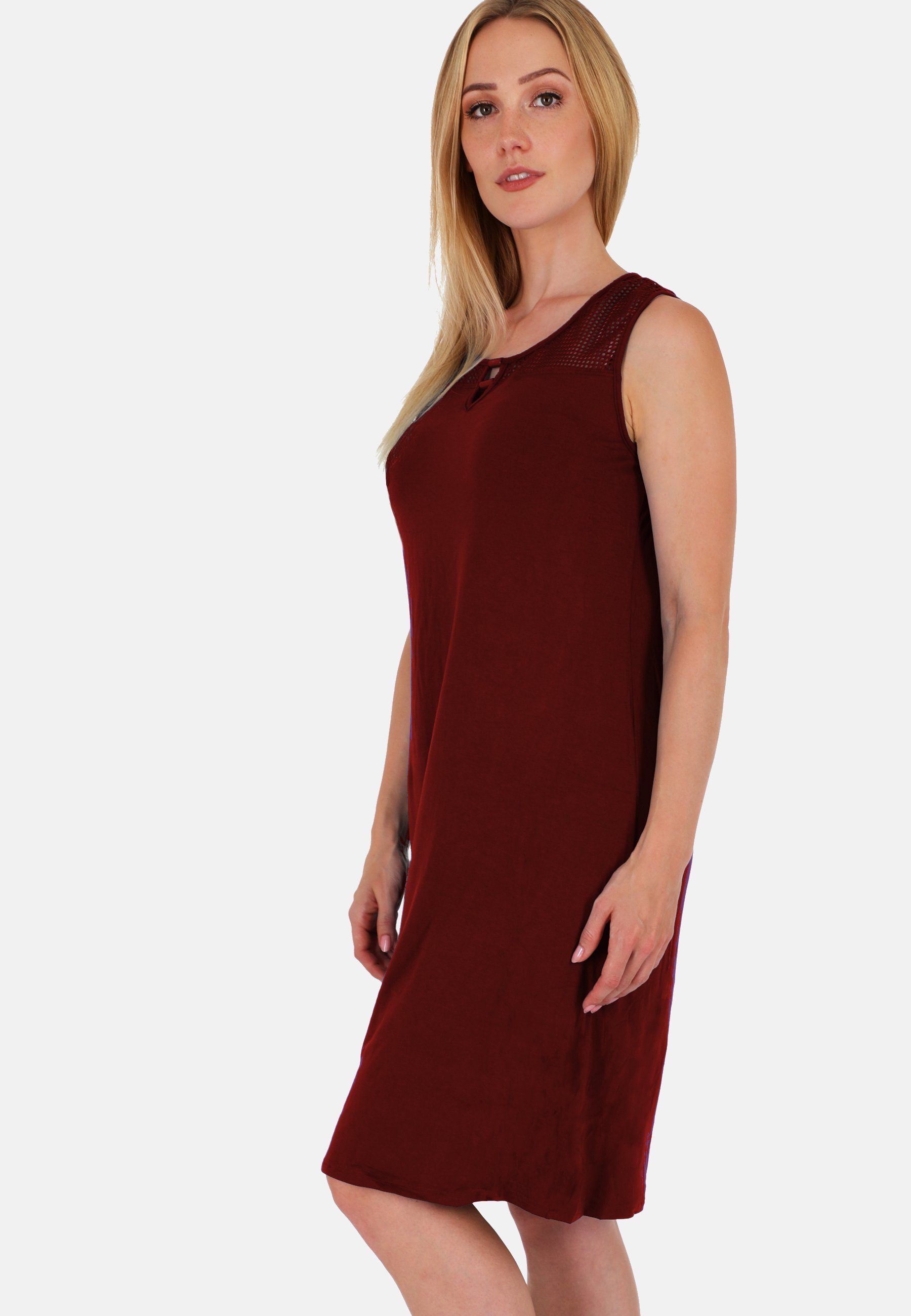 (1-tlg) dunkelrot Sunflair Kleid Strandkleid