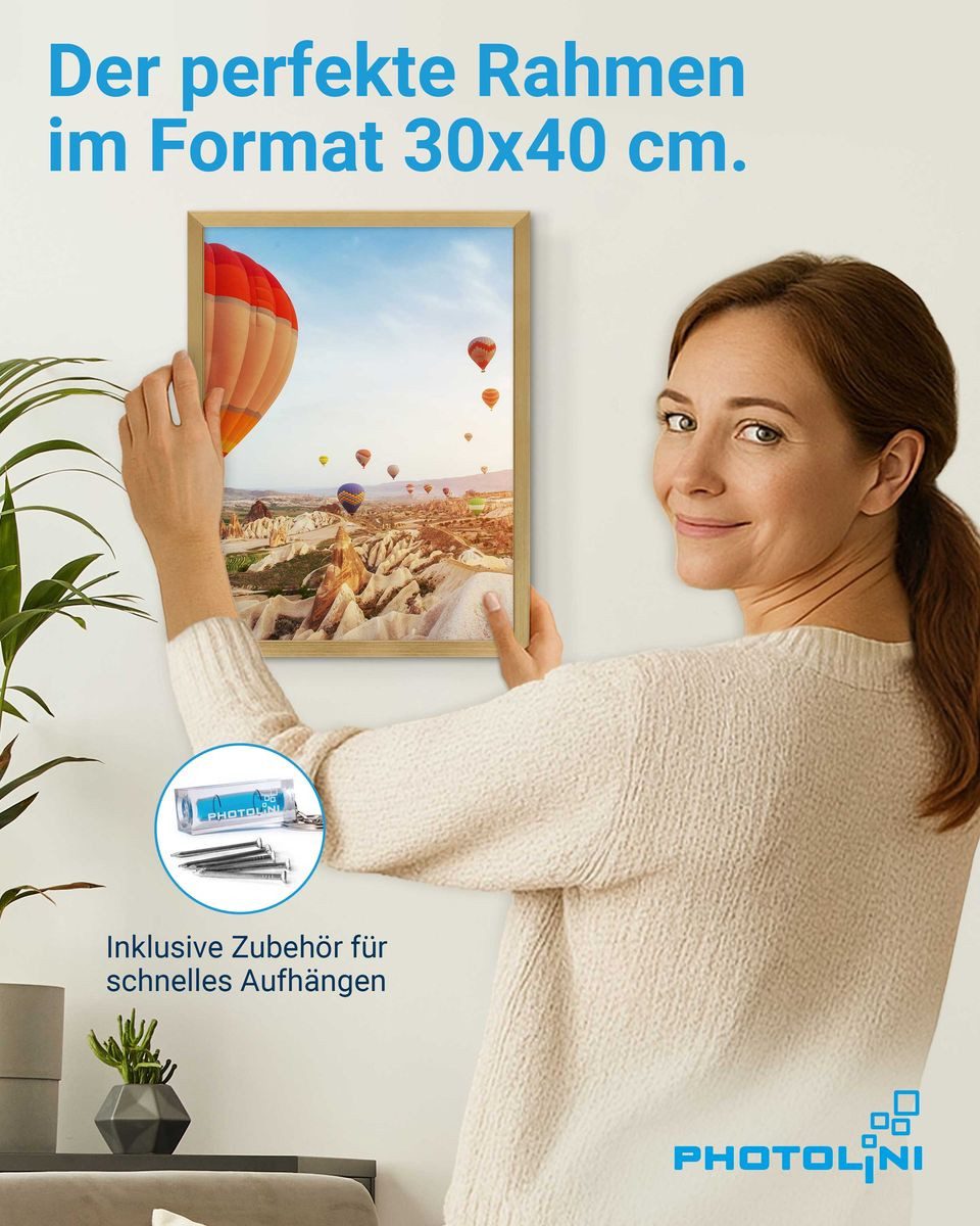 PHOTOLINI Bilderrahmen 3er Set 30x40 cm Poster-Rahmen, zum Aufhängen, für 3 günstig online kaufen