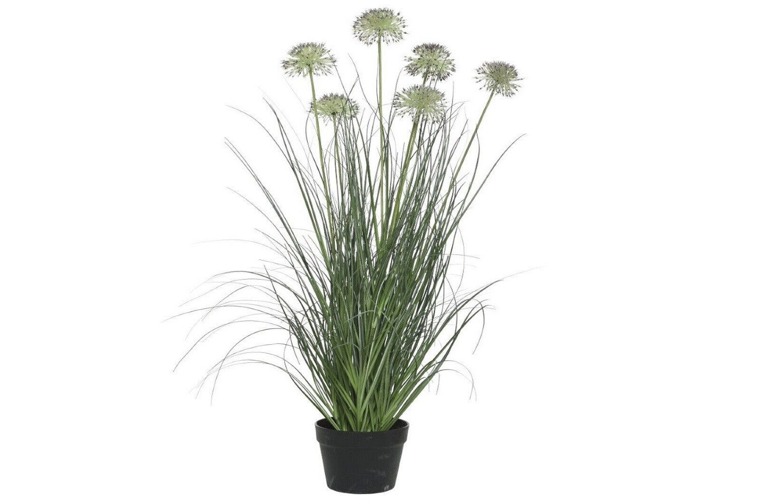 Kunstpflanze Kunstgras Allium Kunstblume Kunstpflanze Polyester grün H ca. 90 cm
