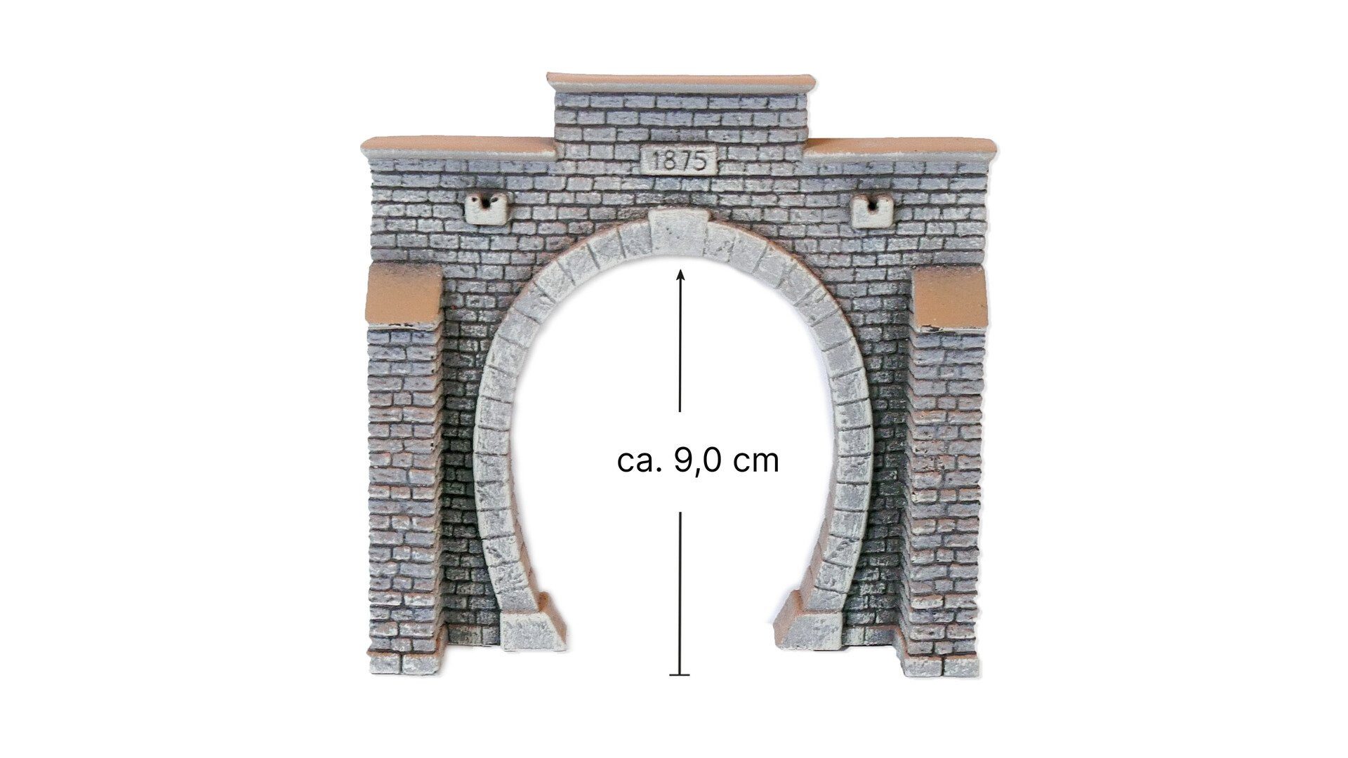 NOCH Modelleisenbahn-Spielunterlage Vorkoloriertes 1-gleisiges PROFI plus Tunnel-Porta