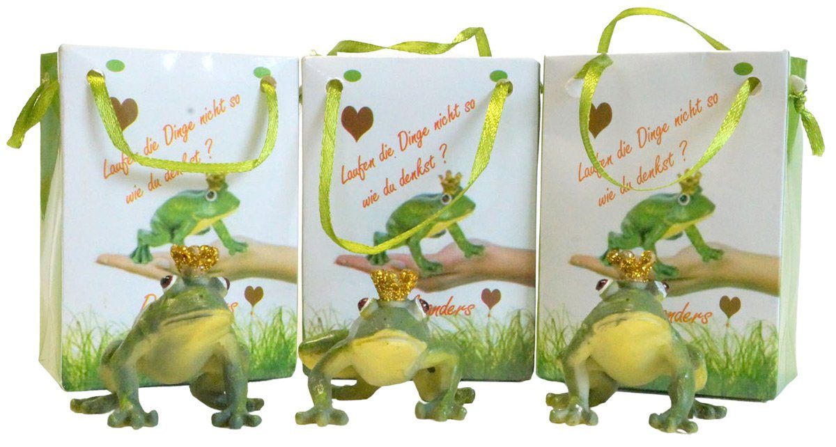 Denk Dekofigur 3er Set Froschkönig in Geschenktasche, Geschenk, Frosch (3 St)