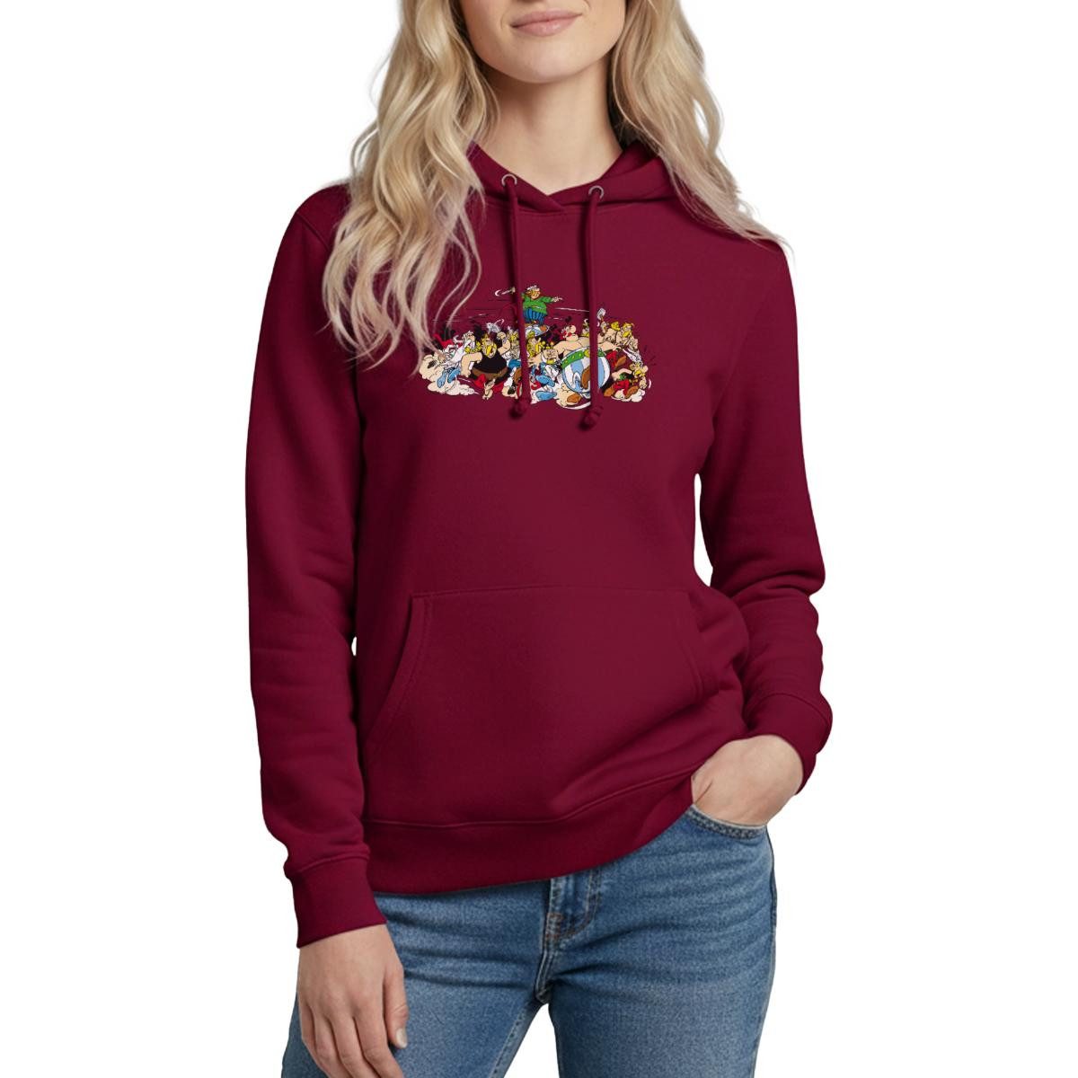 Spreadshirt Hoodie Asterix & Obelix Attacke Damen Hoodie (1-tlg)