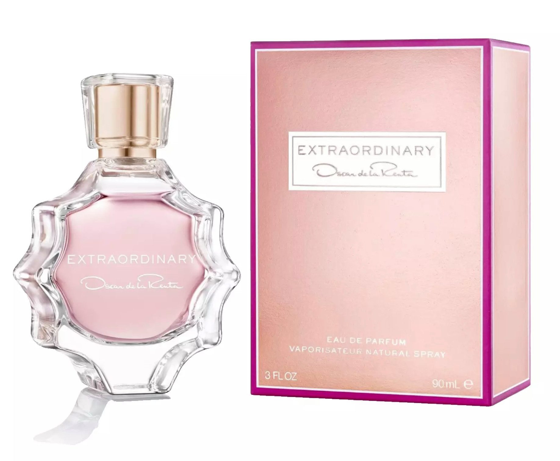 Oscar de la Renta Eau de Parfum EXTRAORDINARY Eau de Parfum Spray Duft Versiegelt 90ml, Flakon strahlt mit seiner femininen Ästhetik Eleganz und Modernität