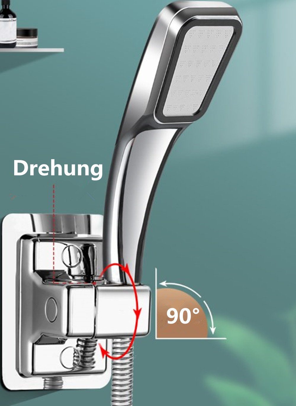 XDeer Brausegarnitur Duschkopfhalterung ohne Bohren - günstig online kaufen