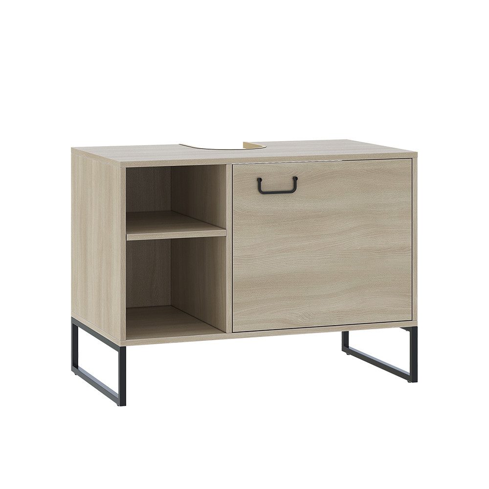 Vicco Waschbeckenunterschrank Vionna, Eiche/Schwarz, 80 x günstig online kaufen