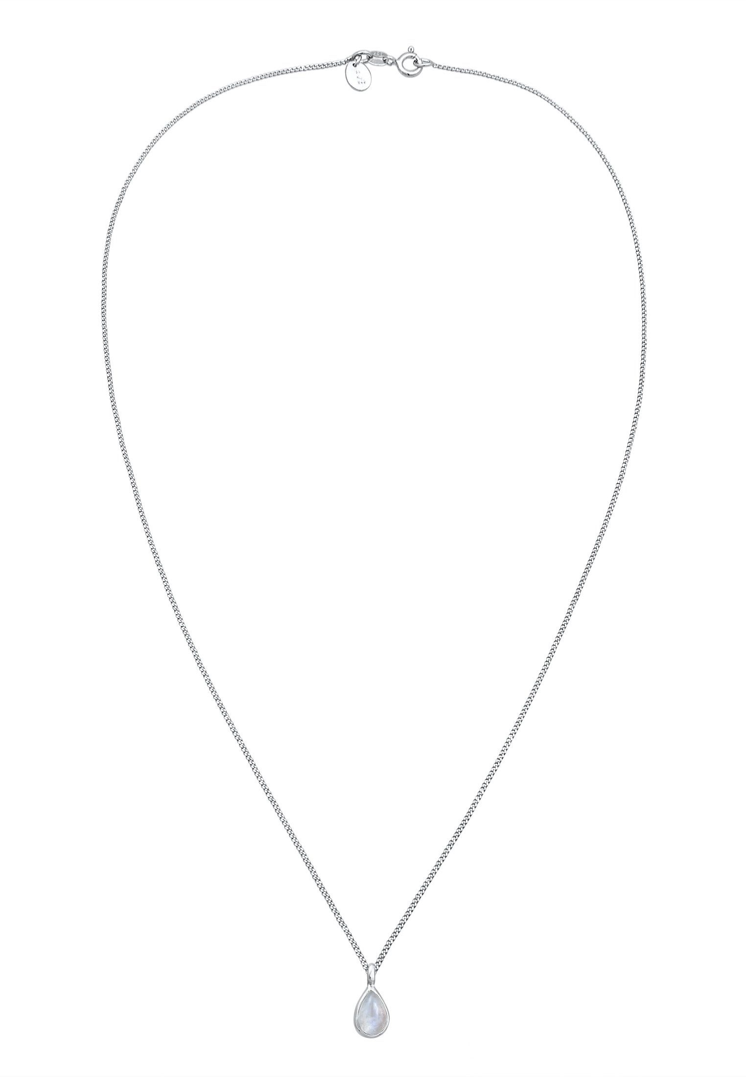 Elli Premium Kette mit Anhänger Tropfen Mondstein Elegant 925 Silber, Tropf günstig online kaufen