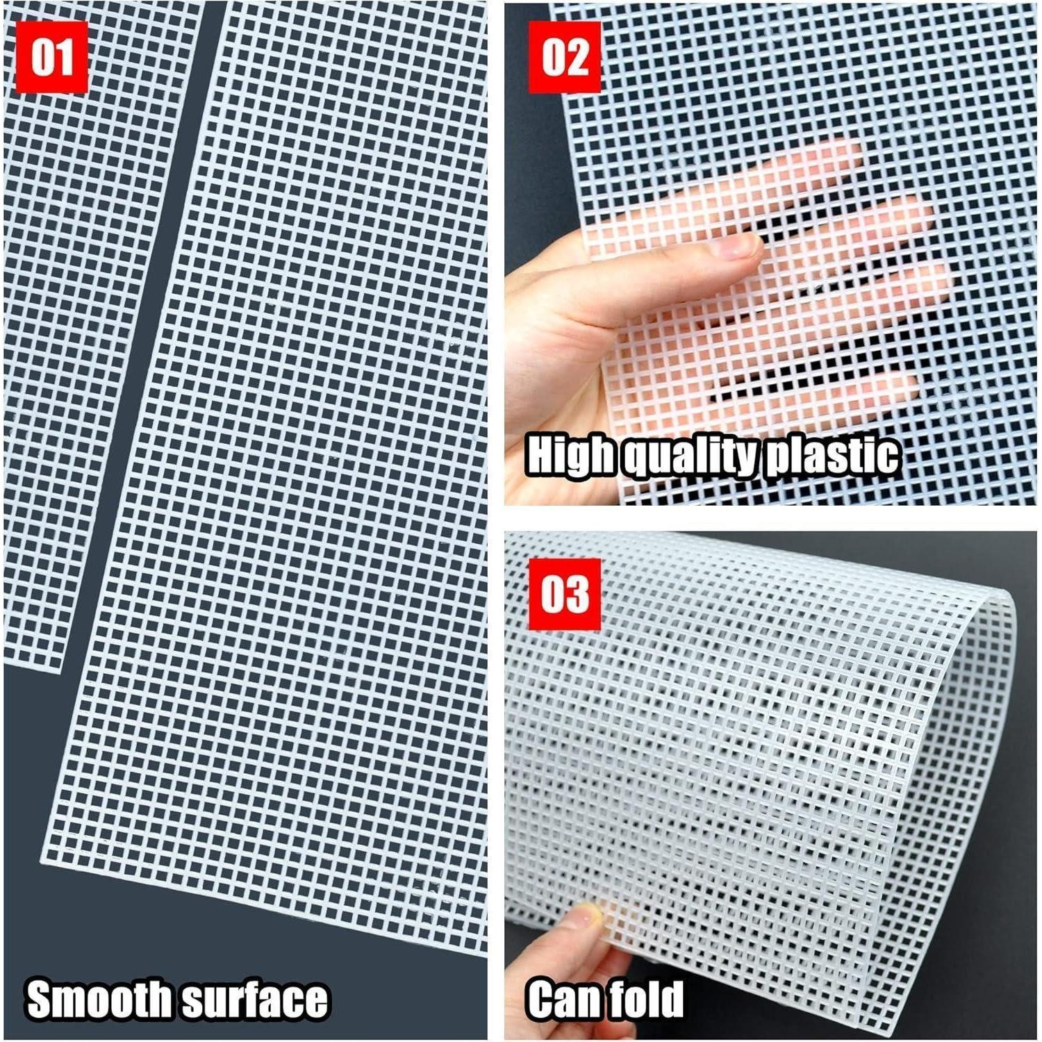 LuxusKollektion Back-Set 6 Stück Plastic Canvas Sheets für Bastel- und Nähprojekte 20 * 33cm