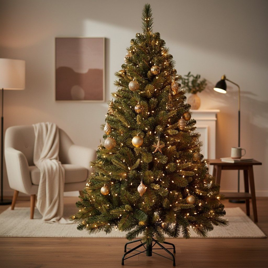 Home Feeling Künstlicher Weihnachtsbaum Nordmann Tanne 167 cm – täuschend echt, stabil & pflegeleicht