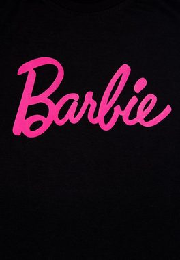 United Labels® T-Shirt Barbie T-Shirt Mädchen Oberteil kurzärmlig Schwarz/Grau 2er Pack