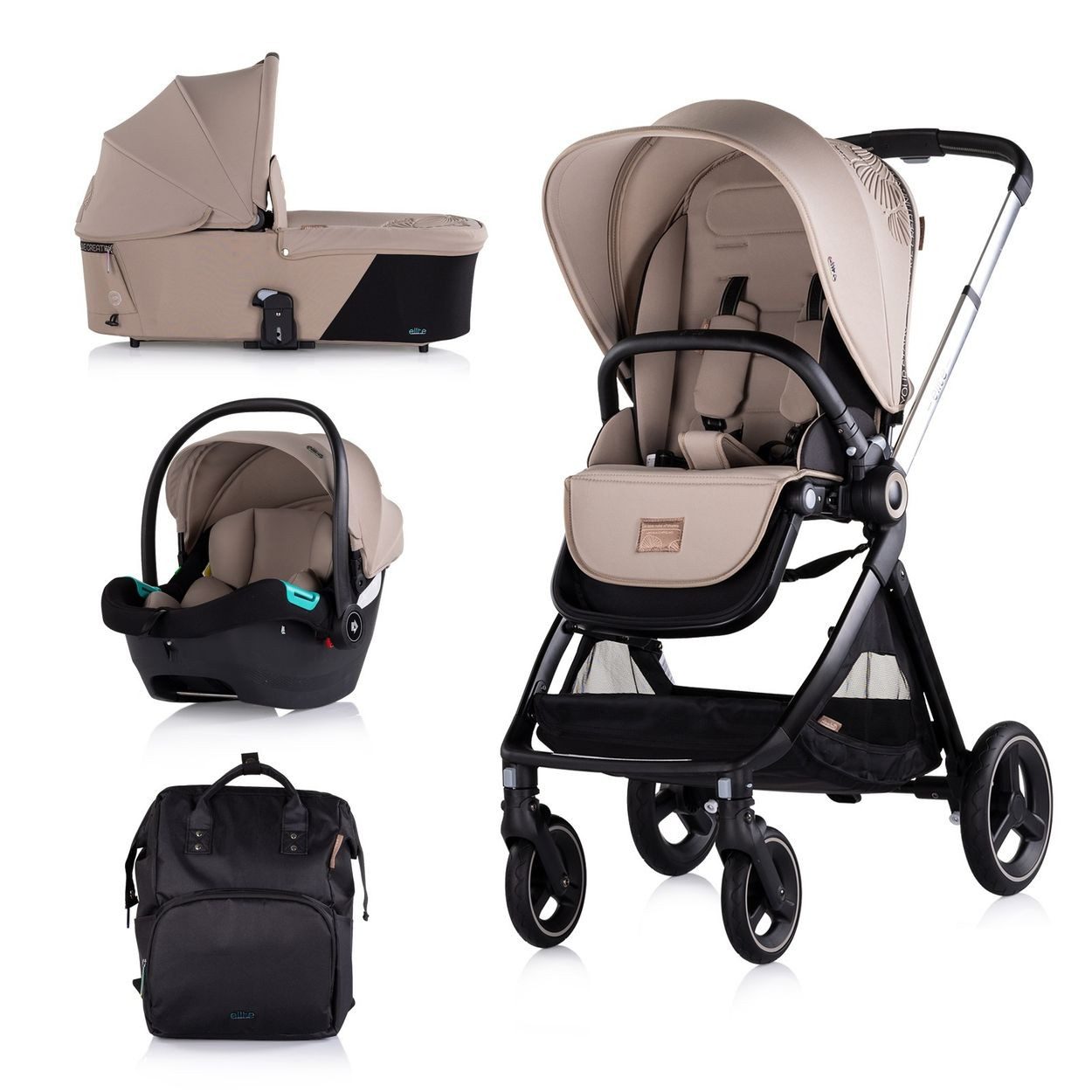 Kombi-Kinderwagen Kinderwagen Elite 3 in 1
